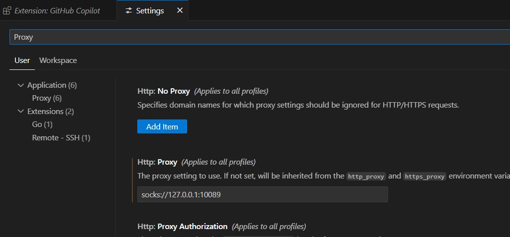 File -> Preferences -> Settings -> Proxy