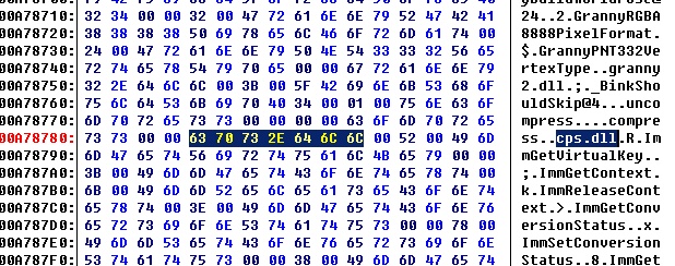 逆向原版的 RO 启动器可以看到 cps.dll